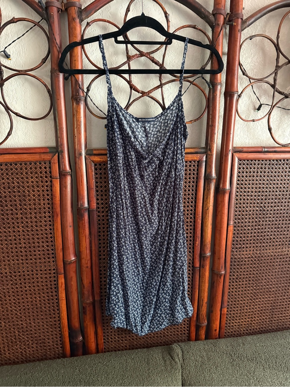 Navy Floral Slip Dress